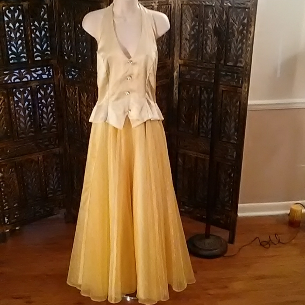 Yellow formal dress, size 4
